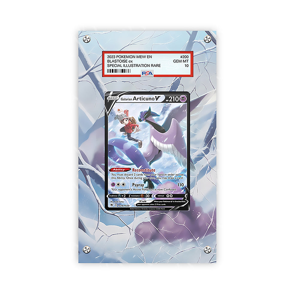 Galarian Articuno V – TG16/TG30 - Pokémon PSA Extended Artwork Protective Card Display Case