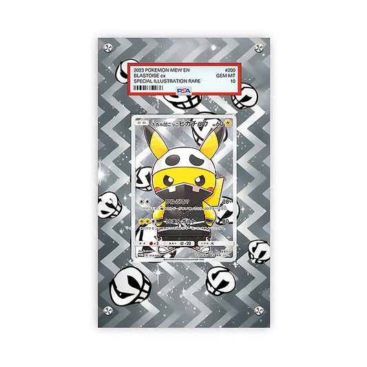 Poncho Pikachu x Team Skull - Pokémon PSA Extended Artwork Protective Card Display Case