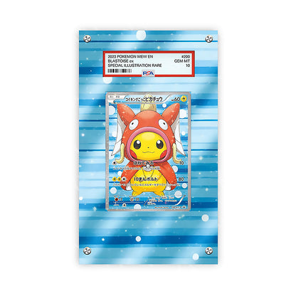 Poncho Pikachu x Magikarp - Pokémon PSA Extended Artwork Protective Card Display Case