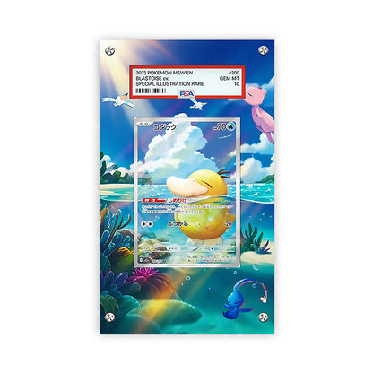 Psyduck AR 199/193 - Pokémon PSA Extended Artwork Protective Card Display Case