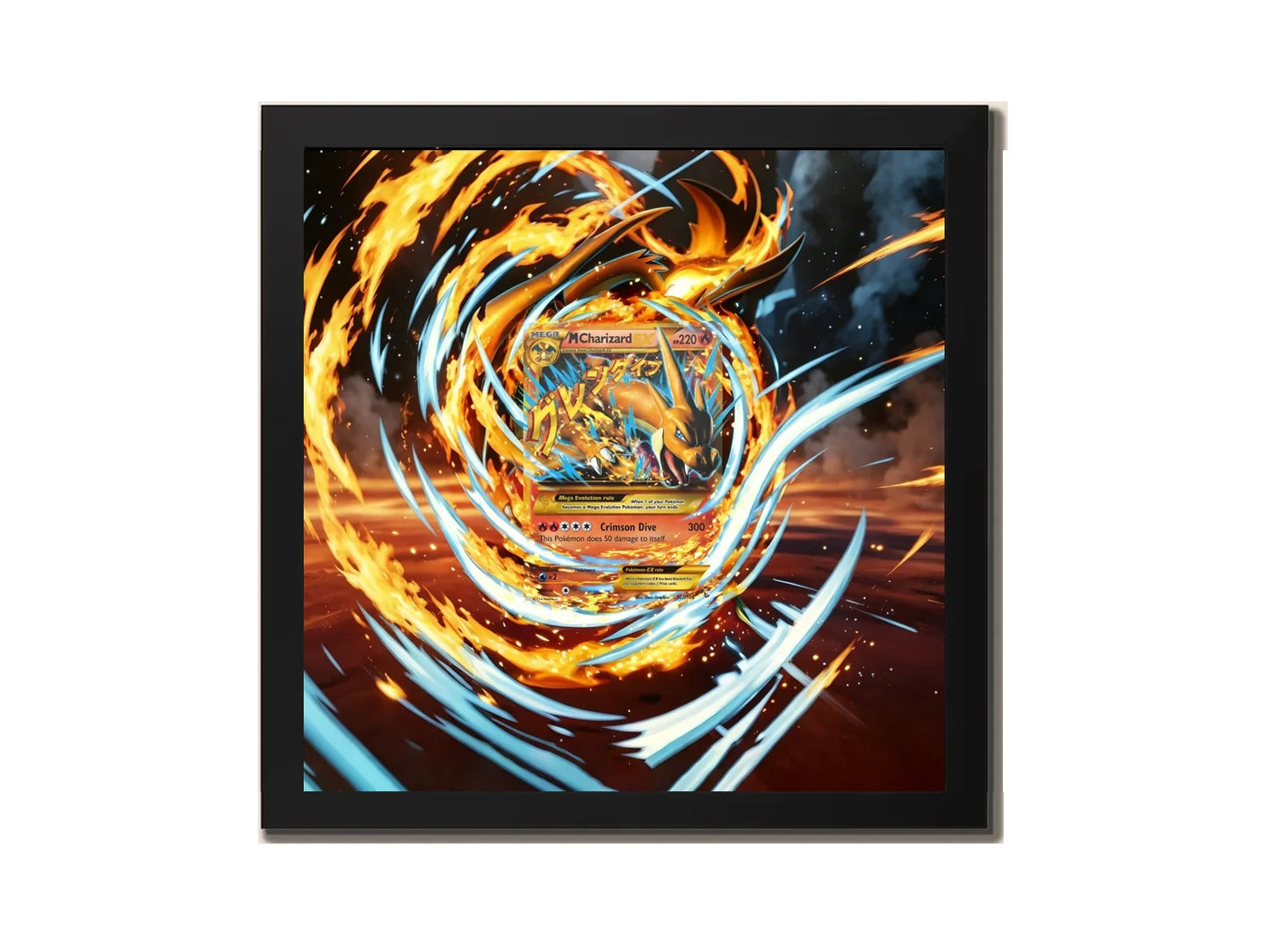 Mega Charizard-EX - 13/108 - Extended artwork Metal Frame