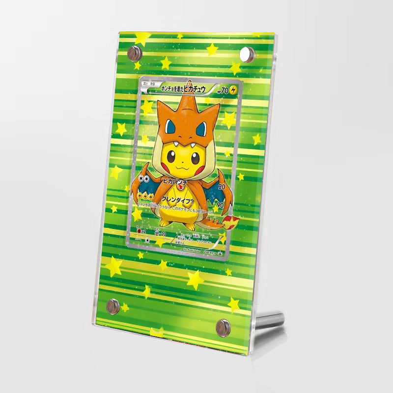 Poncho Pikachu x Charizard - Pokémon Extended Artwork Protective Card Display Case