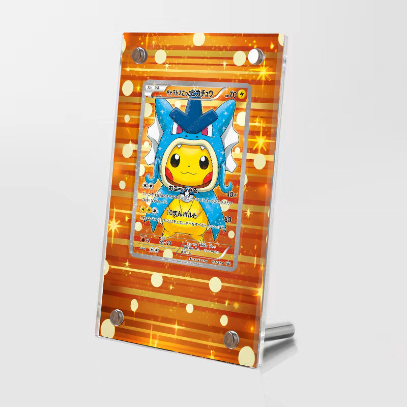 Poncho Pikachu x Gyarados - Pokémon Extended Artwork Protective Card Display Case