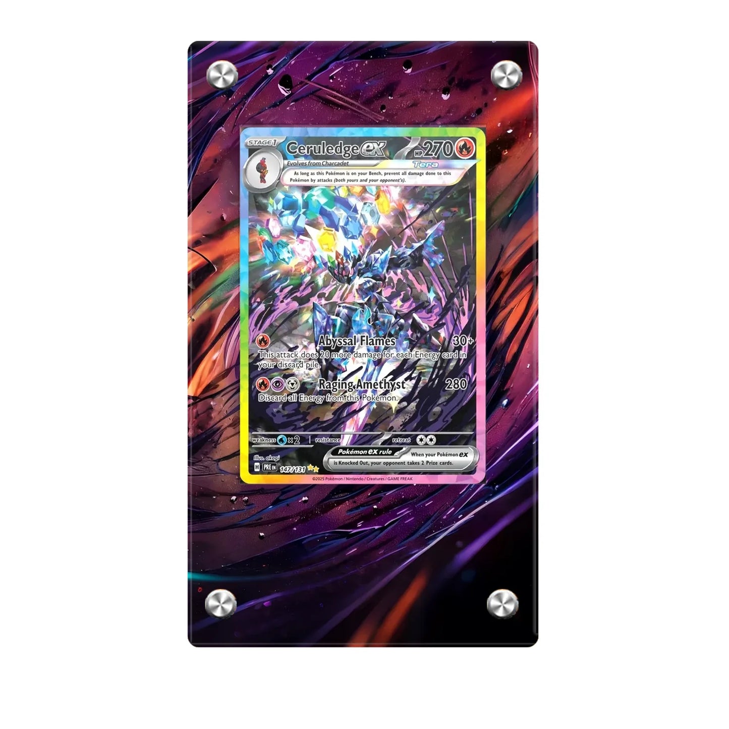 Ceruledge ex 147/131 - Pokémon Extended Artwork Protective Card Display Case