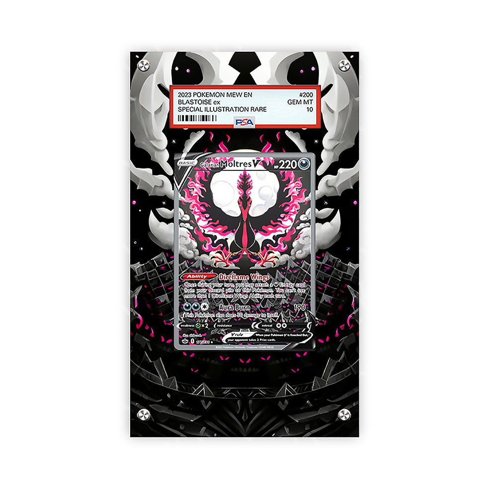 Galarian Moltres 177/198 - Pokémon PSA Extended Artwork Protective Card Display Case