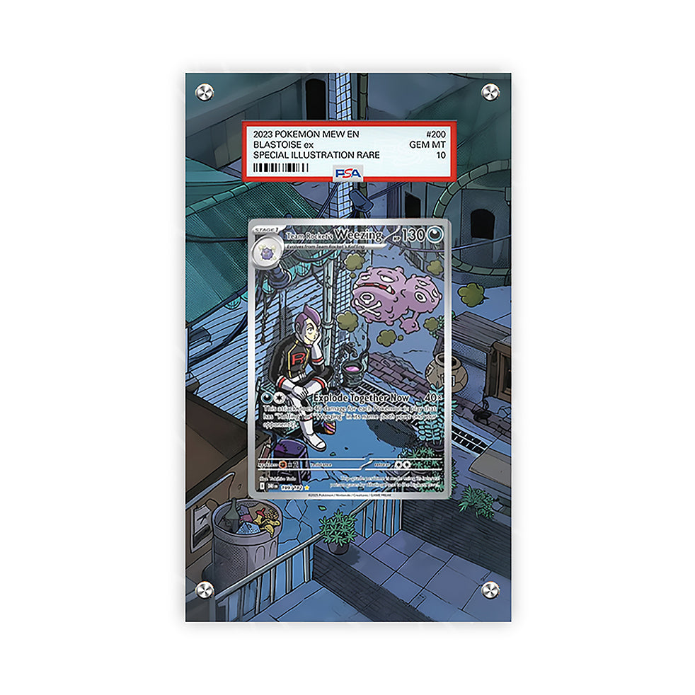 Team Rockets Weezing 199/182 - Pokémon PSA Extended Artwork Protective Card Display Case