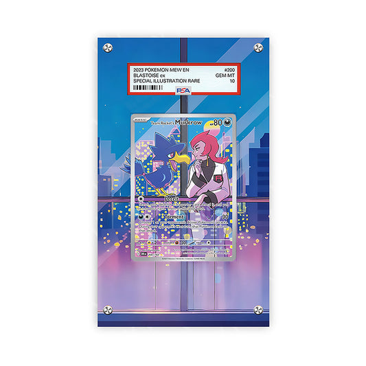 Team Rocket's Murkrow 205/193 - Pokémon Extended Artwork Protective Card Display Case Psa/raw