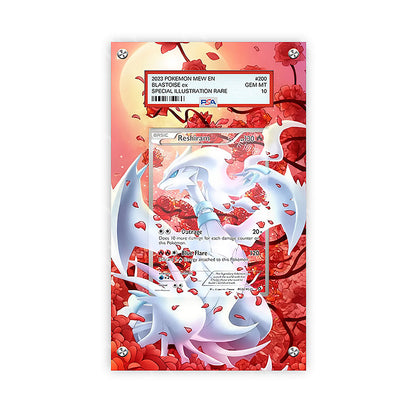 Reshiram RC22/RC25 - Pokémon PSA Extended Artwork Protective Card Display Case