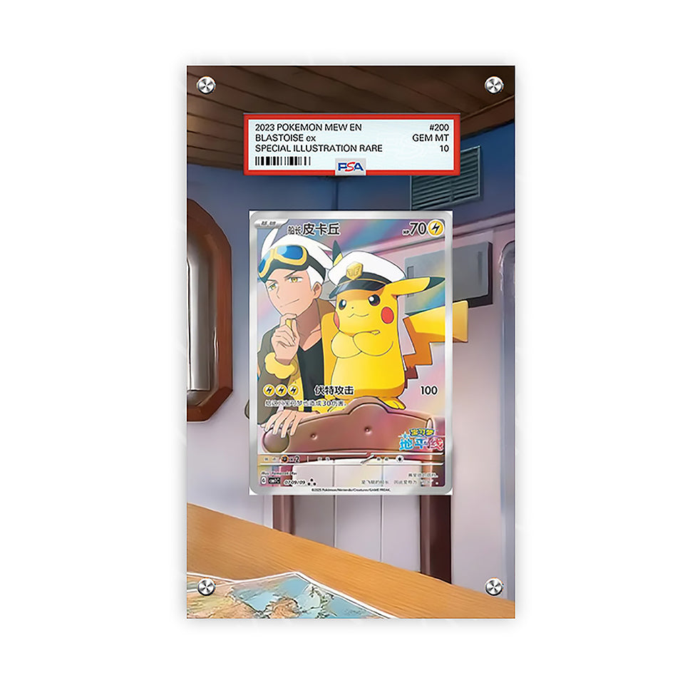Captain Pikachu CBB1C 07 - Pokémon PSA Extended Artwork Protective Card Display Case