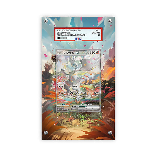 Reshiram ex 166/086 - Pokémon PSA Extended Artwork Protective Card Display Case