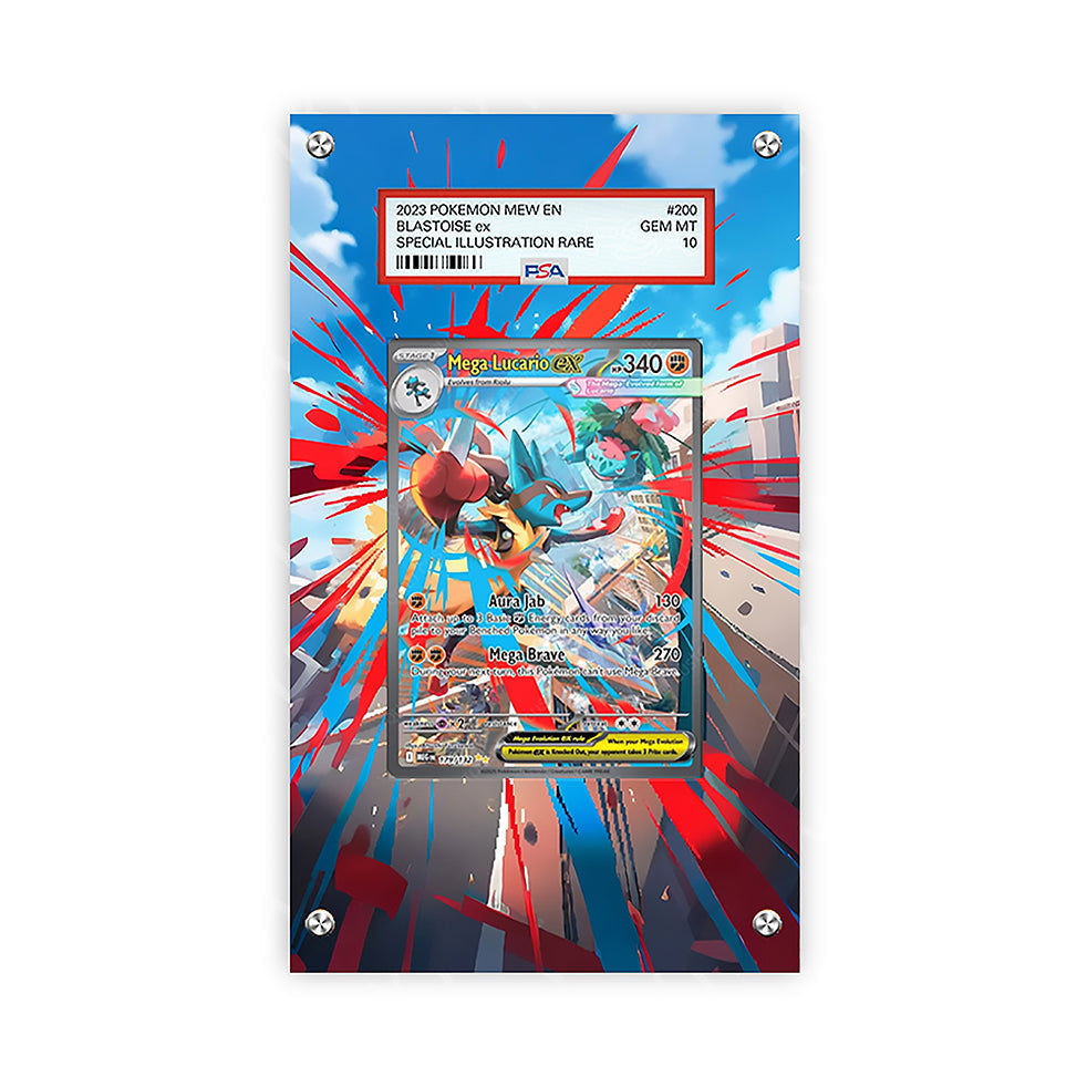 Mega Lucario EX 179/132 - Pokémon Extended Artwork Protective Card Display Case Psa/raw-1
