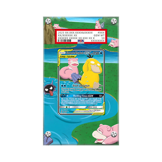 Slowpoke & Psyduck GX – 218/236 - Pokémon PSA Extended Artwork Protective Card Display Case