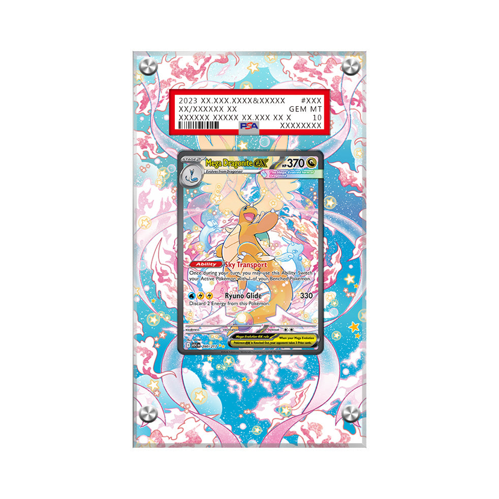Mega Dragonite ex 290/217 - Pokémon PSA Extended Artwork Protective Card Display Case