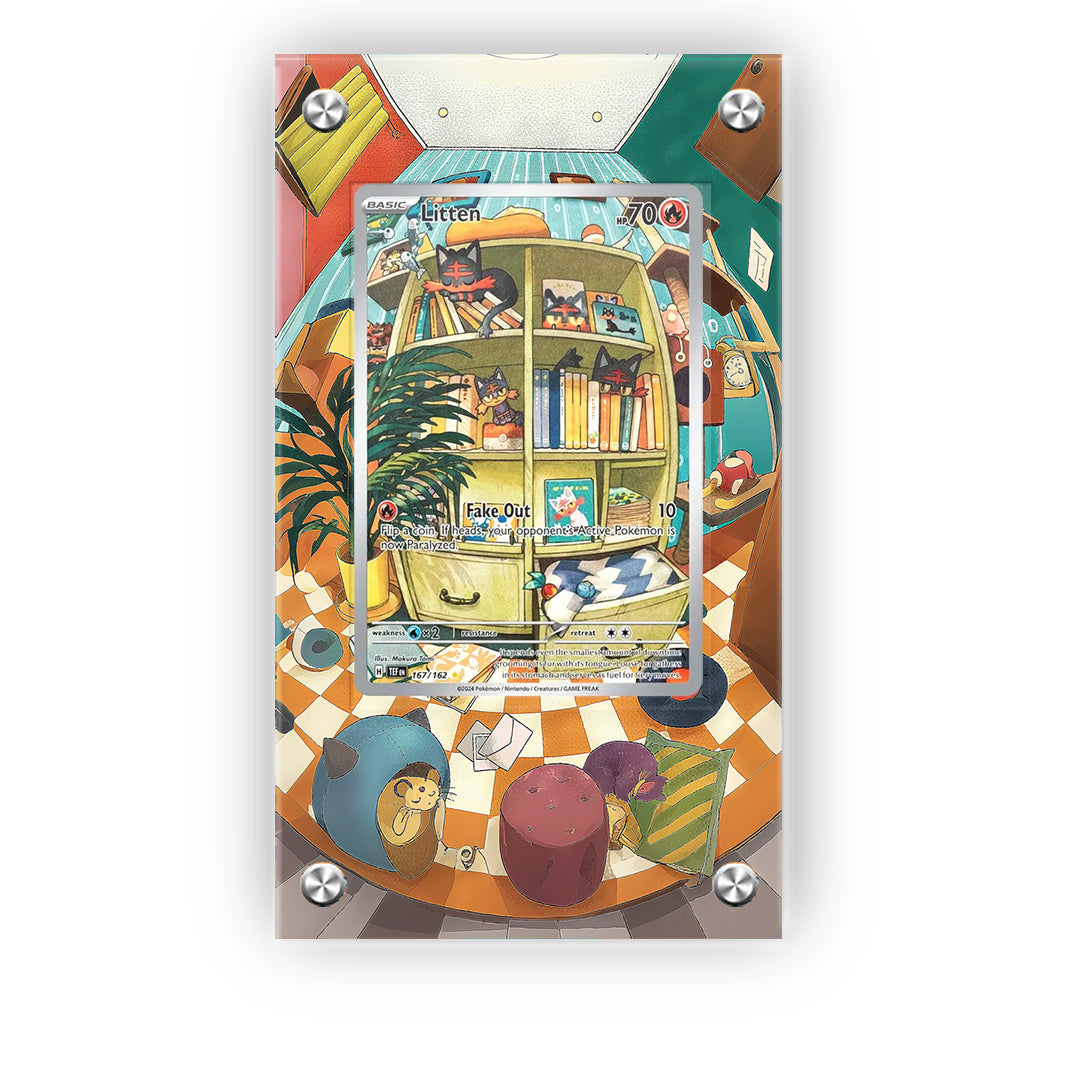 Litten 167/162 - Pokémon Extended Artwork Protective Card Display Case