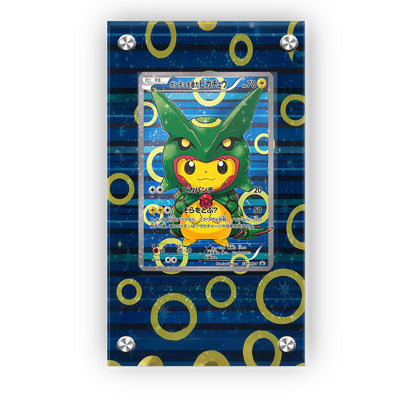 Poncho Pikachu x Rayquaza - Pokémon Extended Artwork Protective Card Display Case