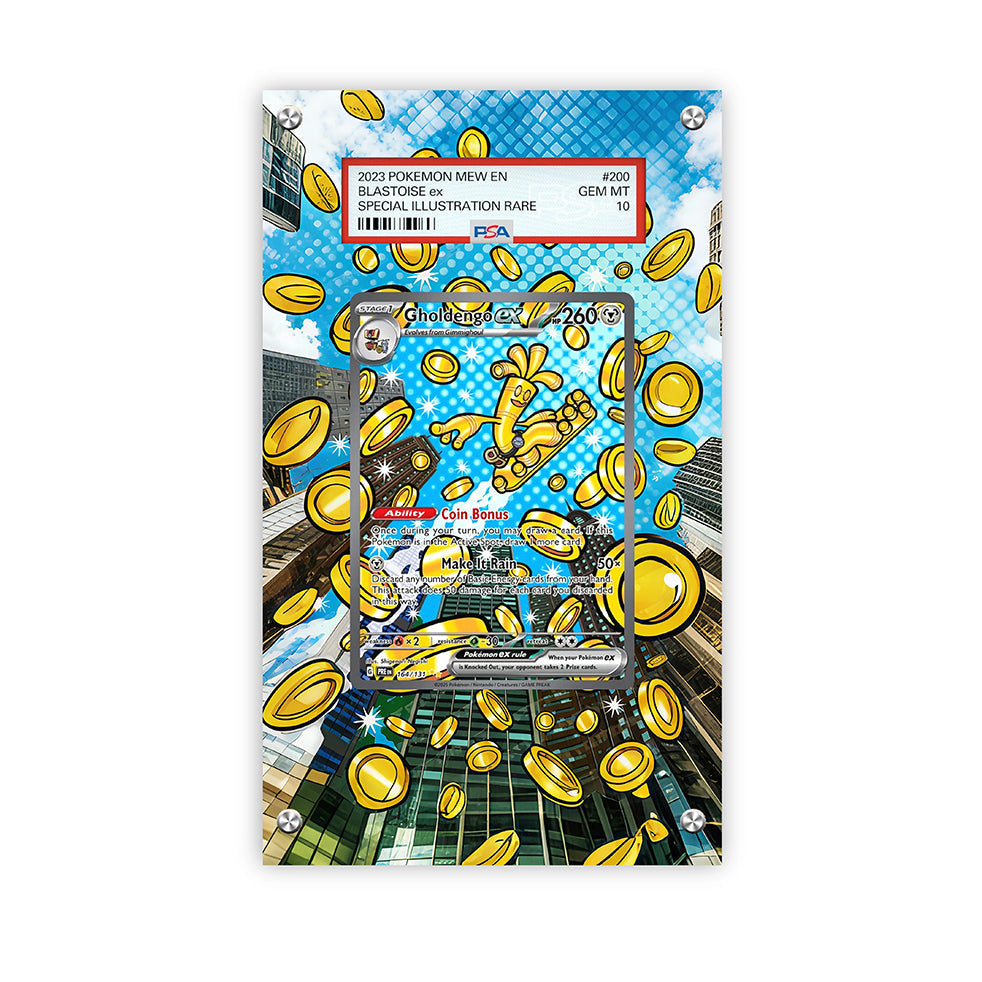 Gholdengo EX 164/131 - Pokémon Extended Artwork Protective Card Display Case Psa/cgc/tag/raw-1
