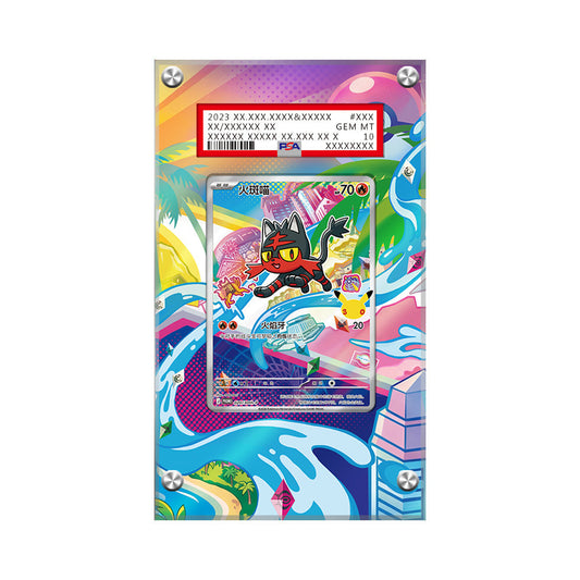 Litten - 044 - ME  - Pokémon PSA Extended Artwork Protective Card Display Case