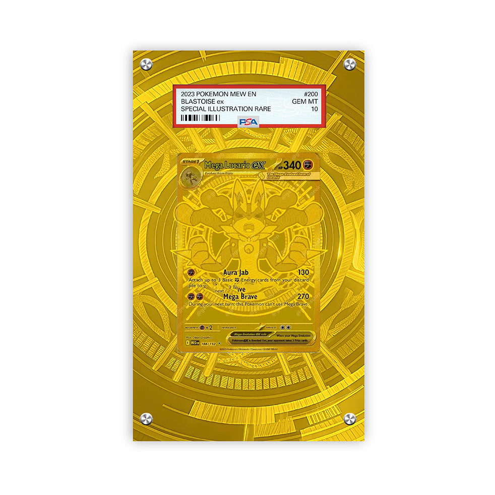 Mega Lucario EX 188/132 - Pokémon Extended Artwork Protective Card Display Case Psa/cgc/tag/raw-1