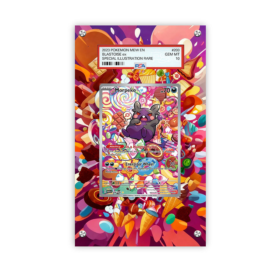 Morpeko 206/182 - Pokémon Extended Artwork Protective Card Display Case Psa/cgc/tag/raw-1