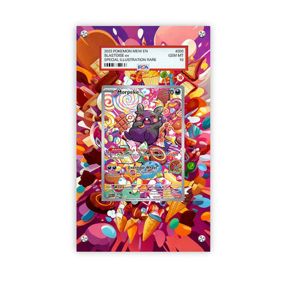 Morpeko 206/182 - Pokémon Extended Artwork Protective Card Display Case Psa/cgc/tag/raw-1
