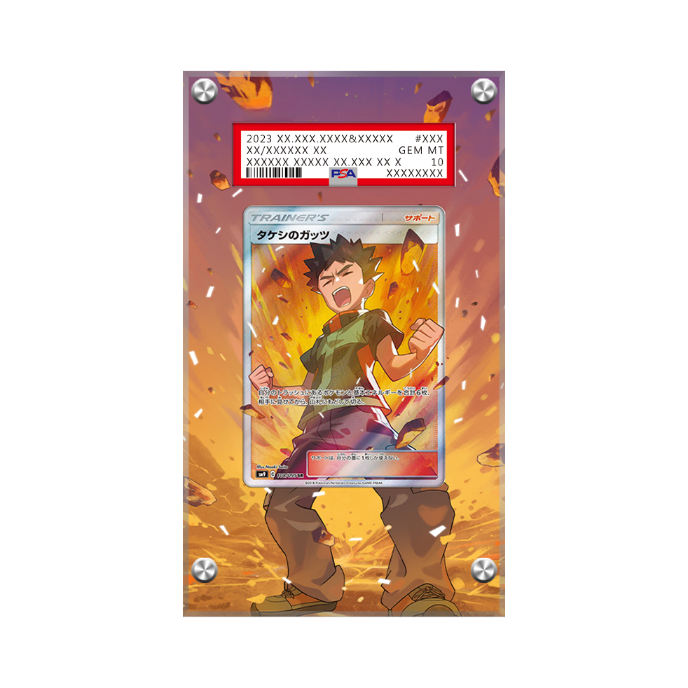 Brock's Grit 172/181 Pokémon Extended Artwork Protective Card Display Case Psa/cgc/raw-1