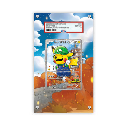 Luigi Pikachu 295/xy-p - Pokémon Extended Artwork Protective Card Display Case Psa/cgc/tag/raw-1