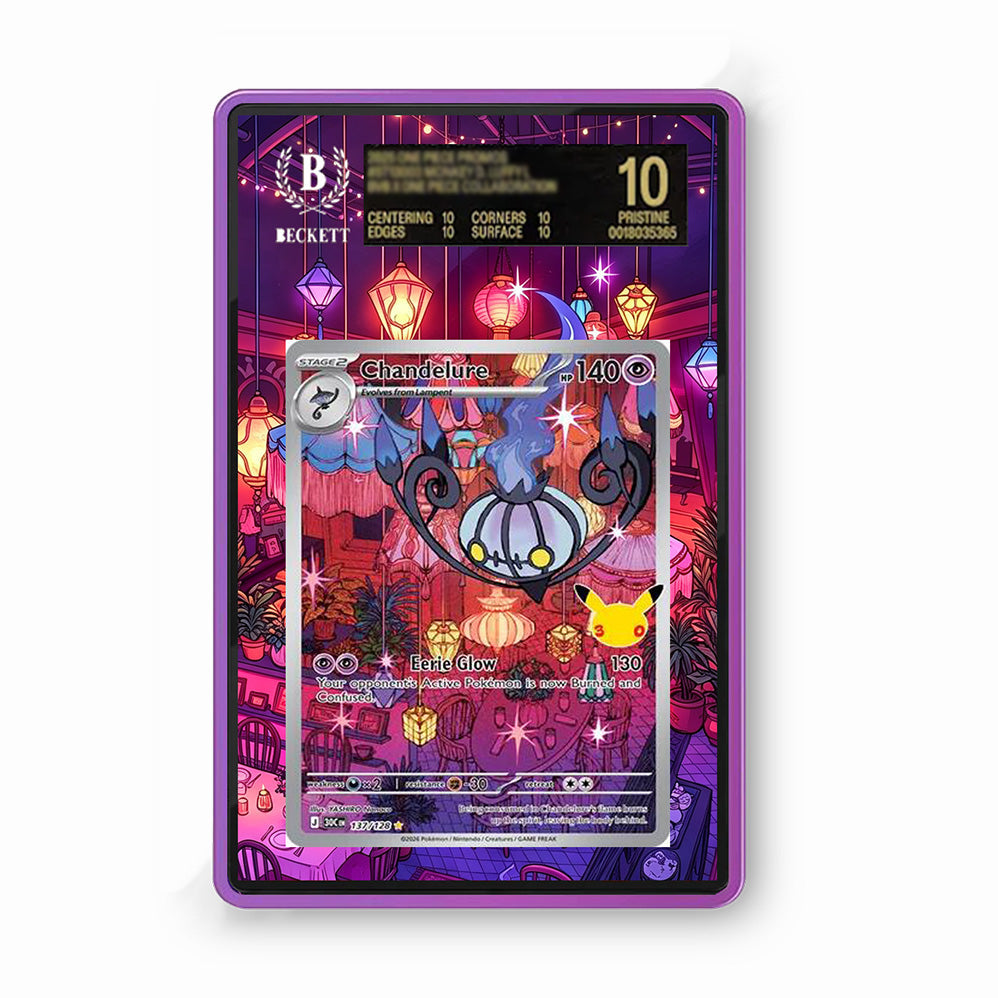 Chandelure 137/128 30th Anniversary - Gradeguardian Extended Artwork For Psa / Cgc / Bgs / Tag-4