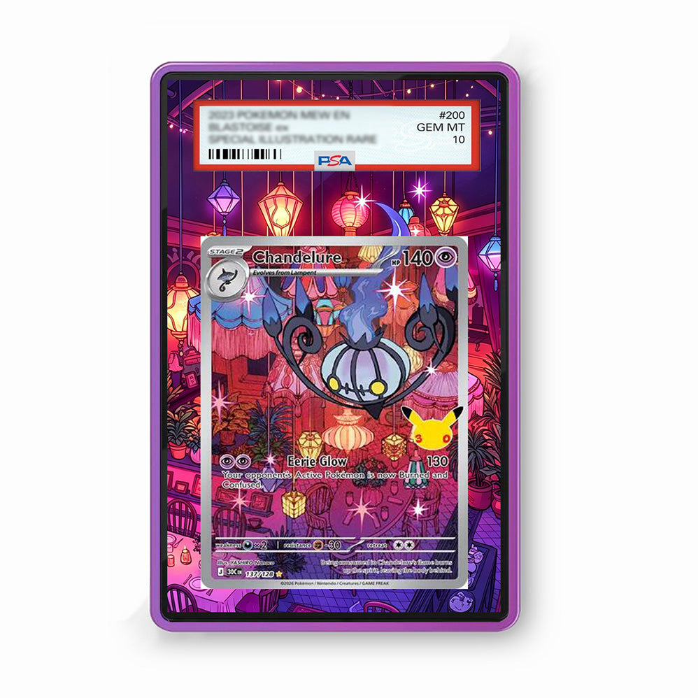 Chandelure 137/128 30th Anniversary - Gradeguardian Extended Artwork For Psa / Cgc / Bgs / Tag-0