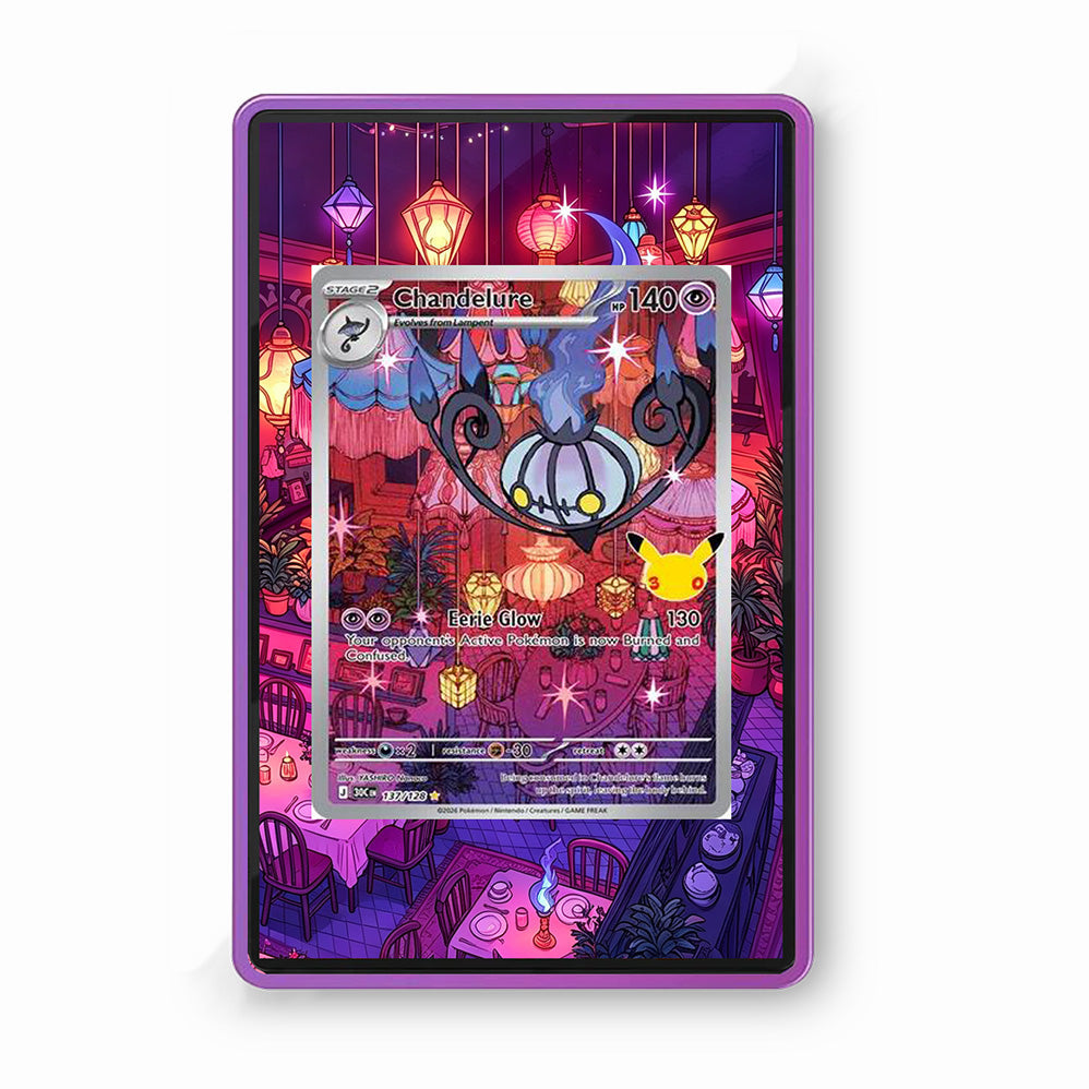 Chandelure 137/128 30th Anniversary - Gradeguardian Extended Artwork For Psa / Cgc / Bgs / Tag-1