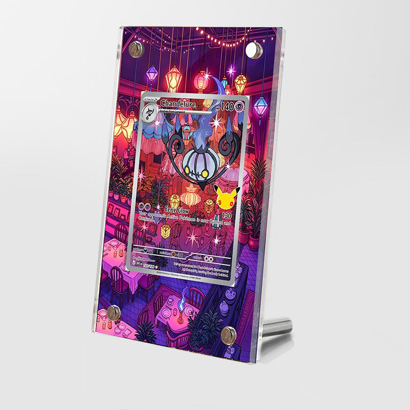 Chandelure 137/128 30th Anniversary - Pokémon Extended Artwork Protective Card Display Case Psa/cgc/tag/raw-0
