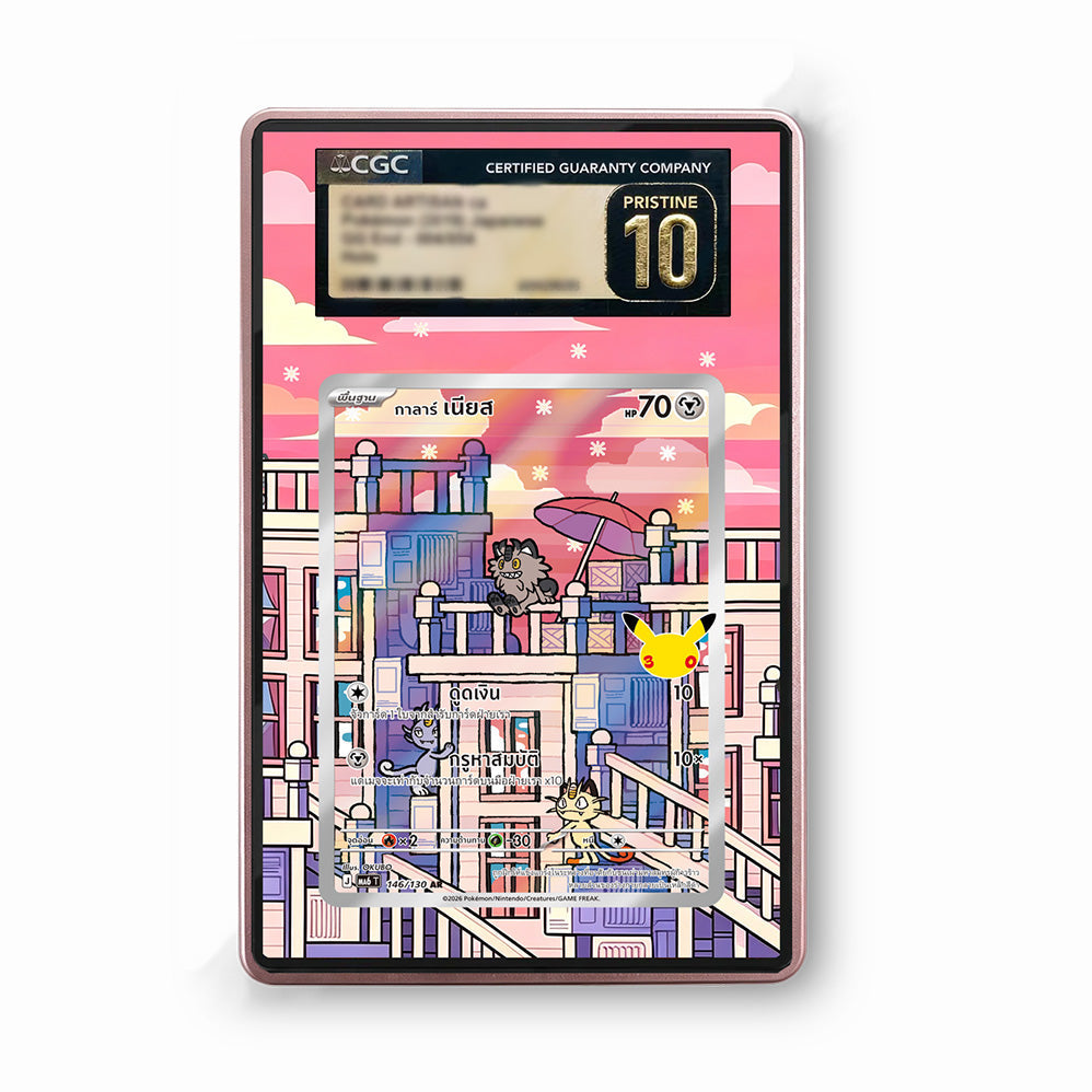 Galarian Meowth 141/128 30th Anniversary - Gradeguardian Extended Artwork For Psa / Cgc / Bgs / Tag-3