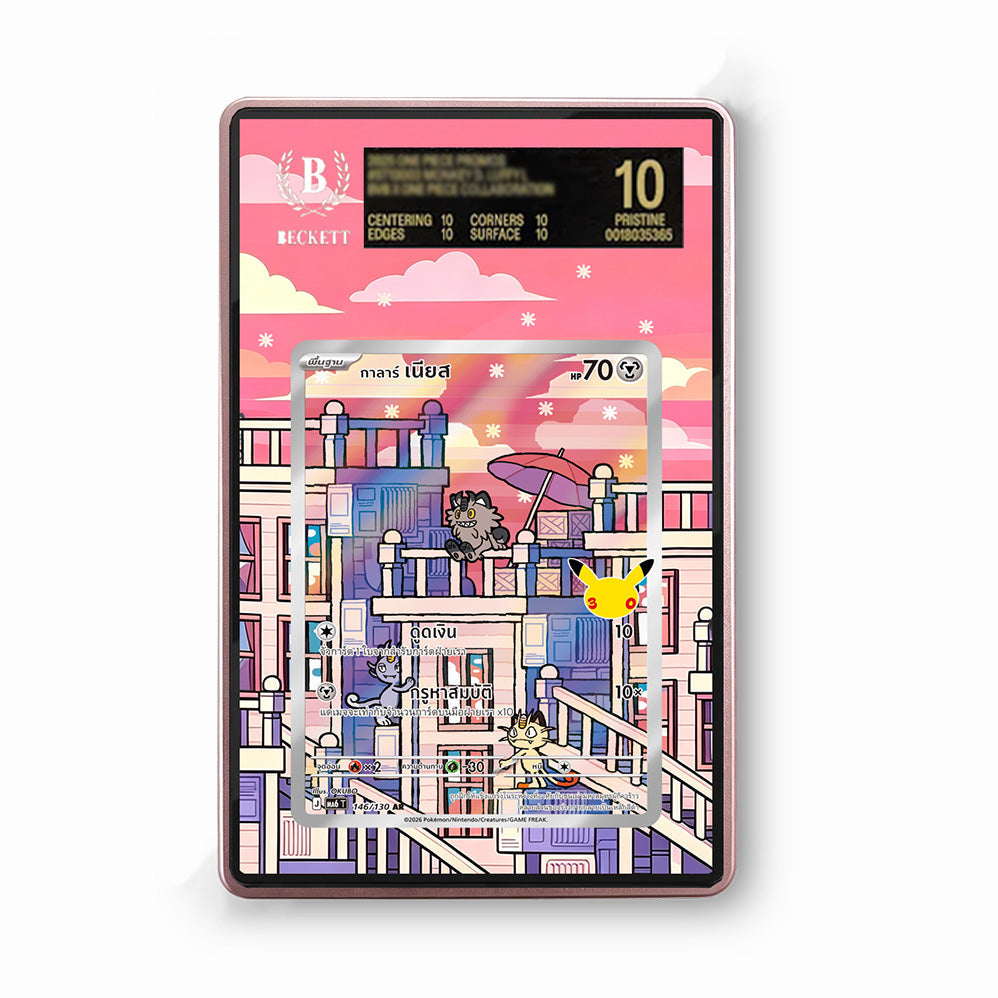 Galarian Meowth 141/128 30th Anniversary - Gradeguardian Extended Artwork For Psa / Cgc / Bgs / Tag-4