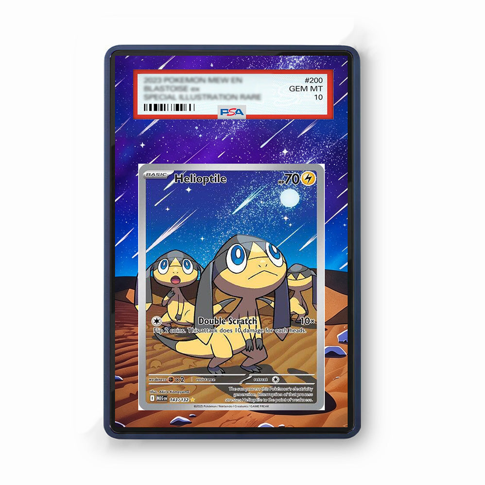 Helioptile 143/128 30th Anniversary - Gradeguardian Extended Artwork For Psa / Cgc / Bgs / Tag-0