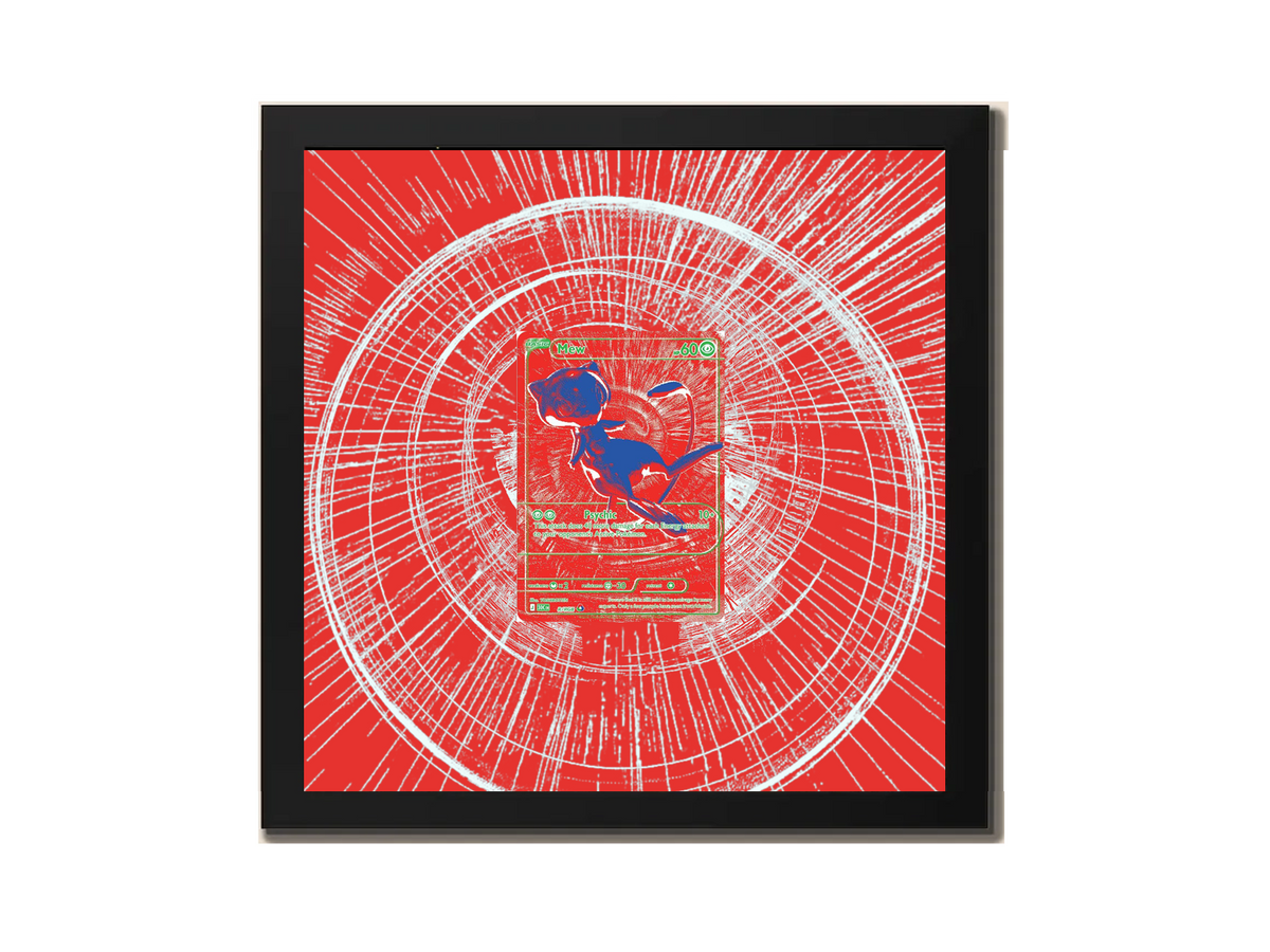RGB Mew ( RED ) 30th Anniversary - Extended Artwork Metal Frame-0
