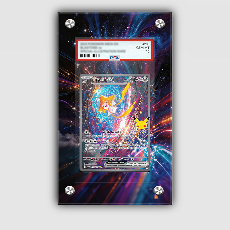 Jirachi ex 155/128 30th Anniversary - Pokémon Extended Artwork Protective Card Display Case Psa/cgc/tag/raw-4