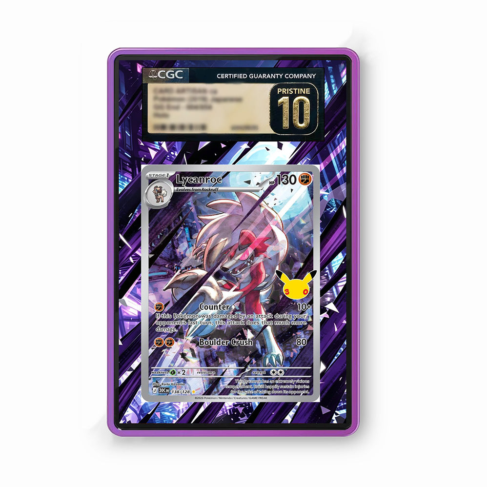 Lycanroc 138/128 30th Anniversary - Gradeguardian Extended Artwork For Psa / Cgc / Bgs / Tag-4