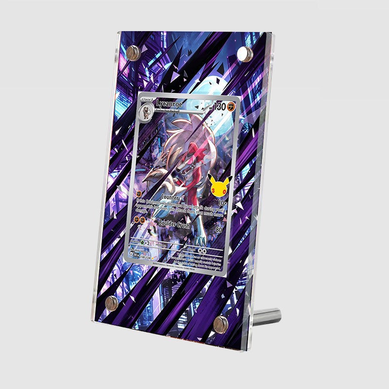 Lycanroc 138/128 30th Anniversary - Pokémon Extended Artwork Protective Card Display Case Psa/cgc/tag/raw-0