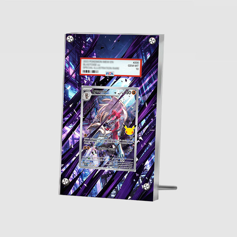 Lycanroc 138/128 30th Anniversary - Pokémon Extended Artwork Protective Card Display Case Psa/cgc/tag/raw-2