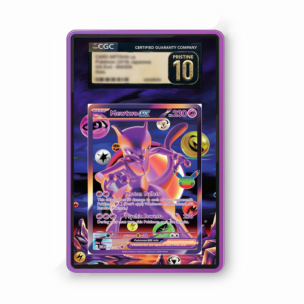 Mewtwo 157/128 30th Anniversary - Gradeguardian Extended Artwork For Psa / Cgc / Bgs / Tag-3