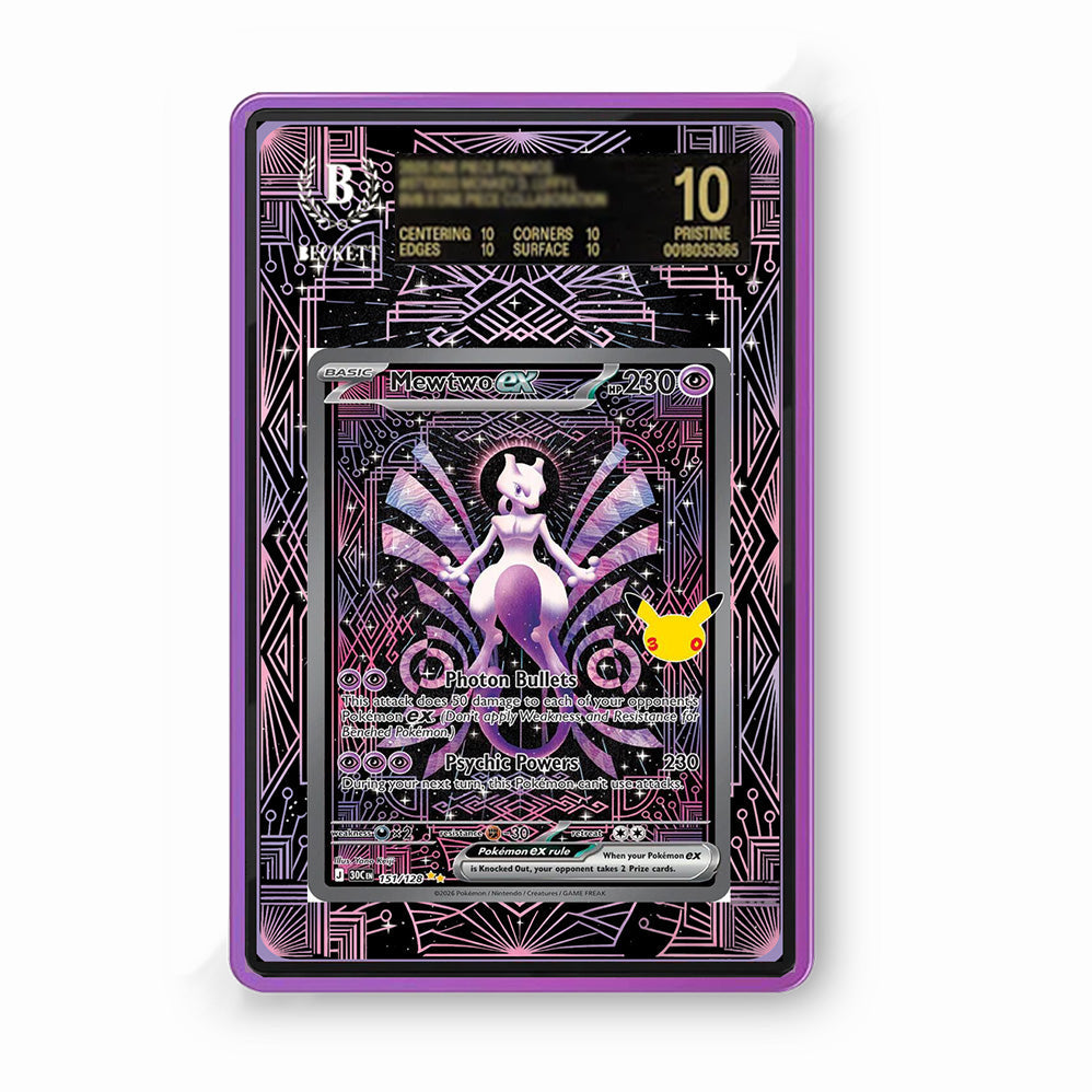 Mewtwo ex 151/128 - Gradeguardian Extended Artwork For Psa / Cgc / Bgs / Tag-3