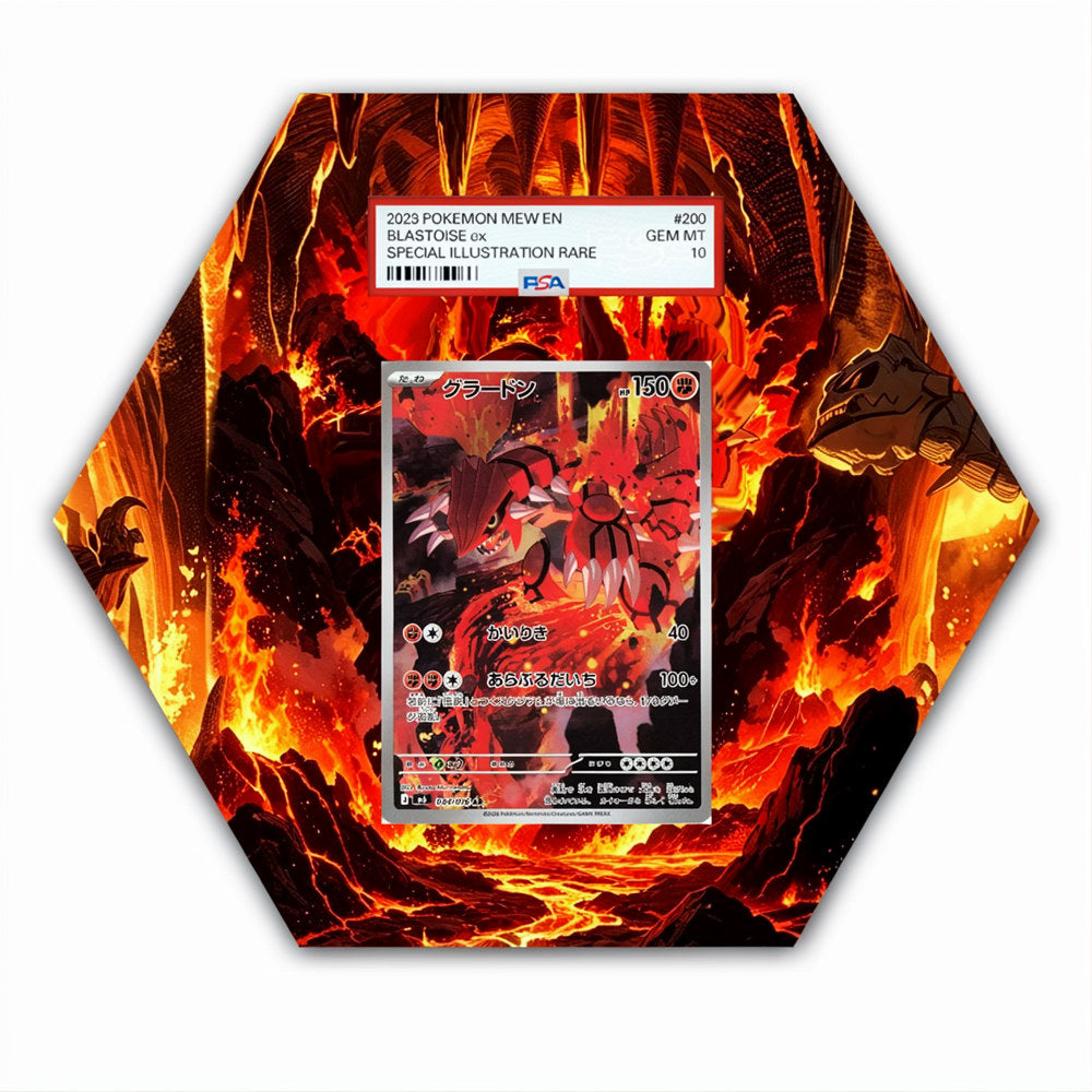 Groudon - 084/076 - Pokémon Octax Extended Artwork Protective Card Wall Display Case-1