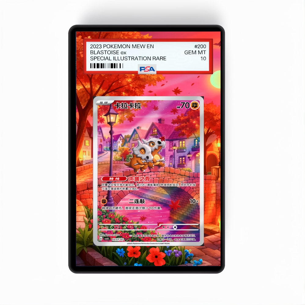 Cubone #407 Gem Pack 3 - Gradeguardian Extended Artwork For Psa / Cgc / Bgs / Tag