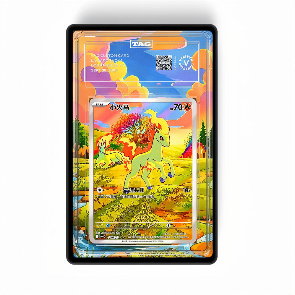 Ponyta #107 Gem Pack 4 - Gradeguardian Extended Artwork For Psa / Cgc / Bgs / Tag