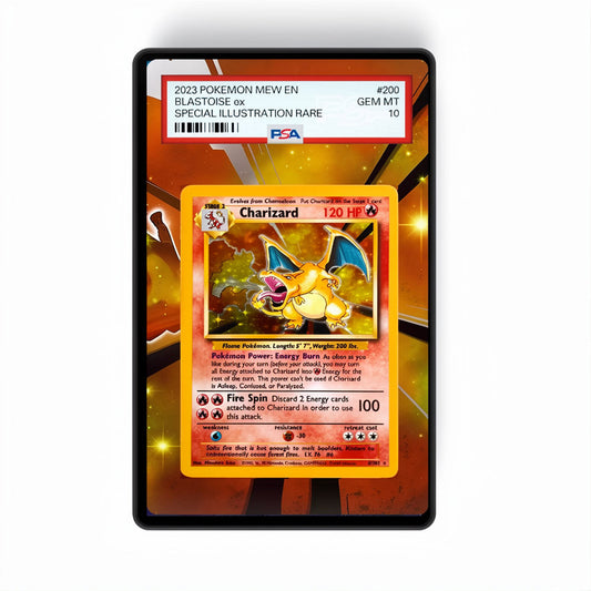 Charizard Base Set - Gradeguardian Extended Artwork For Psa / Cgc / Bgs / Tag-0
