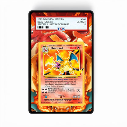Charizard Celebrations - Gradeguardian Extended Artwork For Psa / Cgc / Bgs / Tag-0