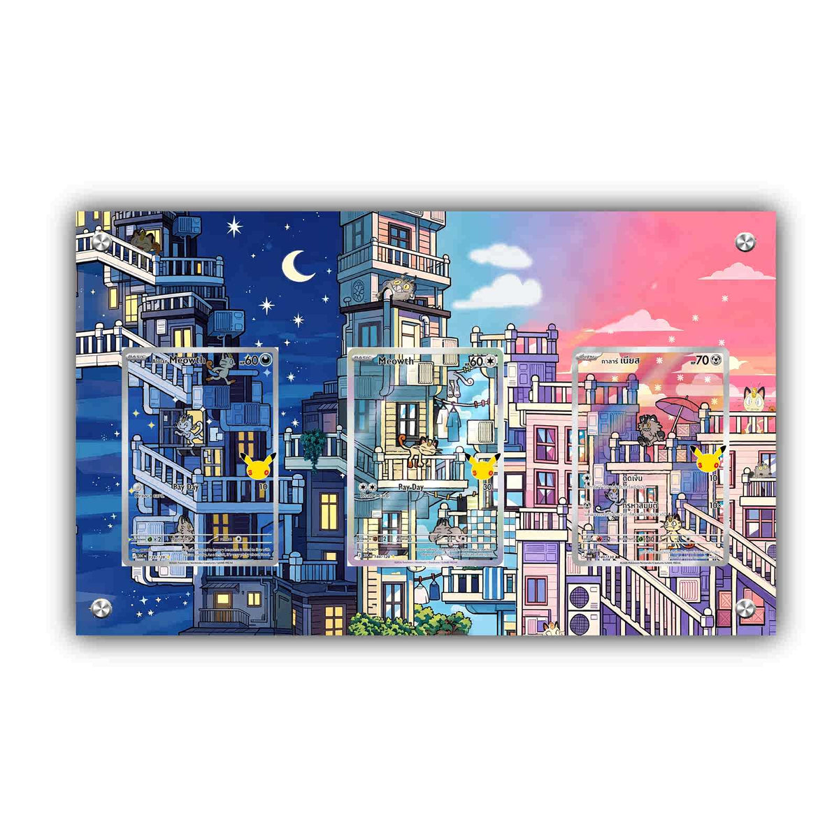 Meowth, Galarian Meowth & Alolan Meowth - Pokémon Extended Artwork Protective Card Display Case-0