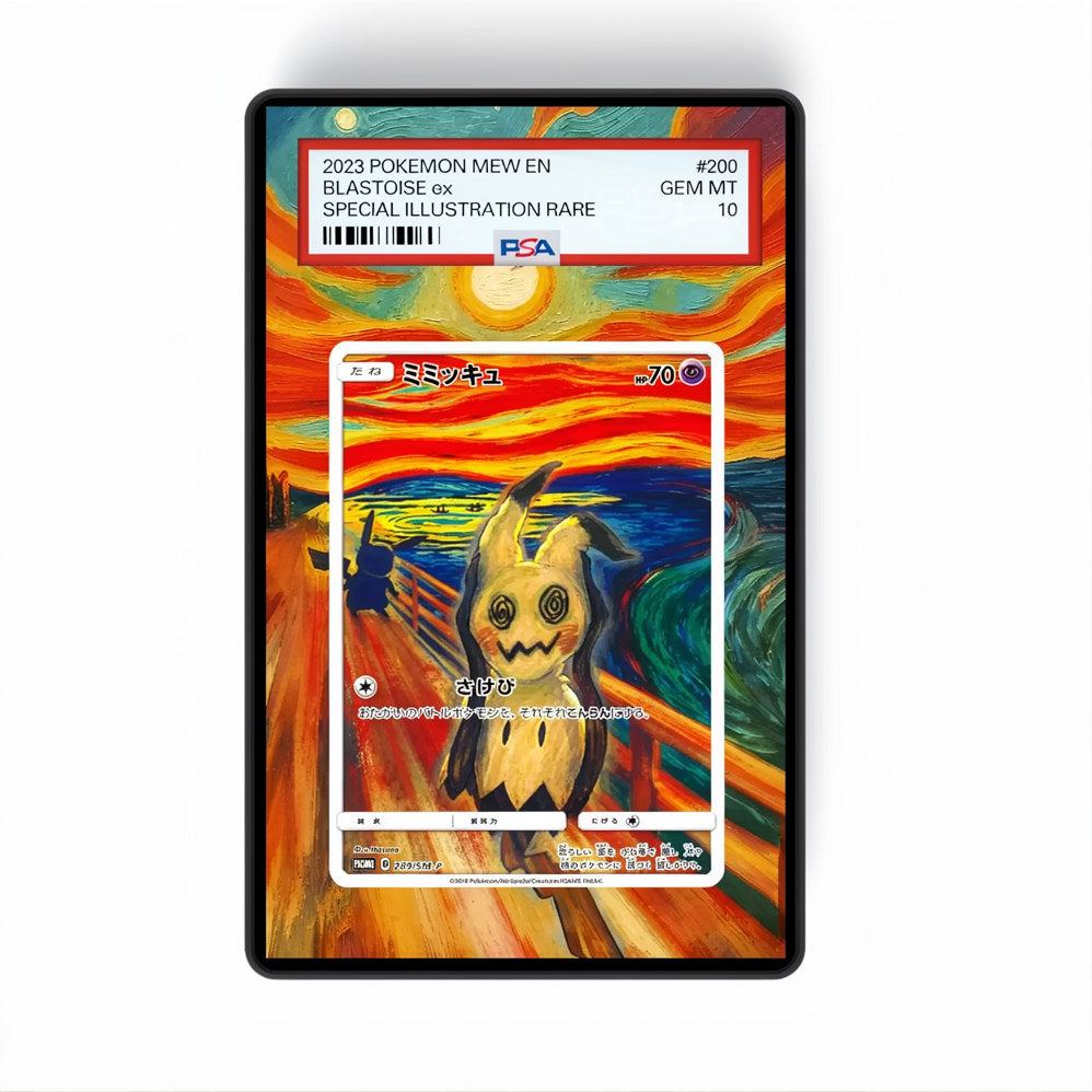 Mimikyu 289/sm-p Scream Munch - Gradeguardian Extended Artwork For Psa / Cgc / Bgs / Tag-0