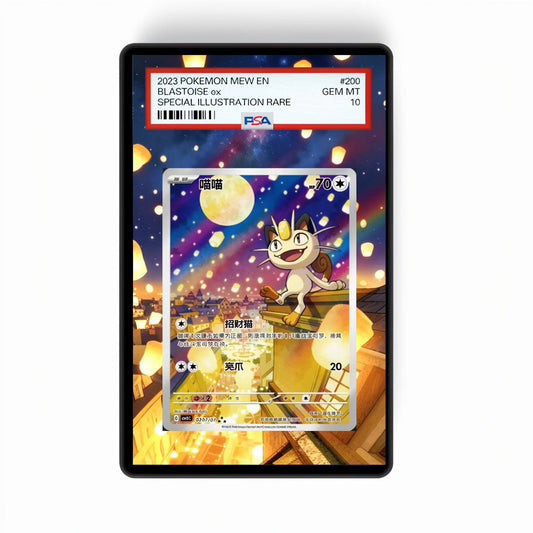 Meowth #207 Gem Pack 3 - Gradeguardian Extended Artwork For Psa / Cgc / Bgs / Tag