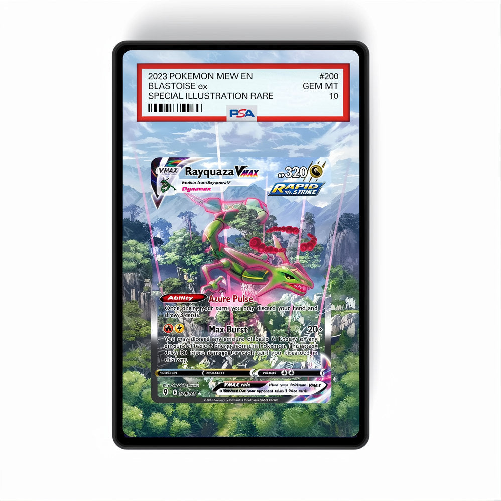 Rayquaza VMAX 218/203 - Gradeguardian Extended Artwork For Psa / Cgc / Bgs / Tag