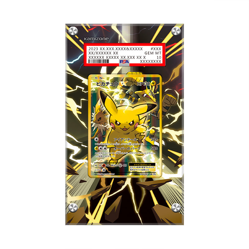 Pikachu EX – Xy124 - Pokémon Extended Artwork Protective Display Case Psa/cgc/raw-1